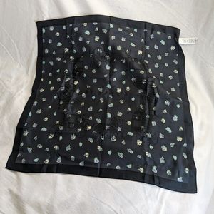 SOLD Coach horse and carriage tea rose print silk bandana scarf